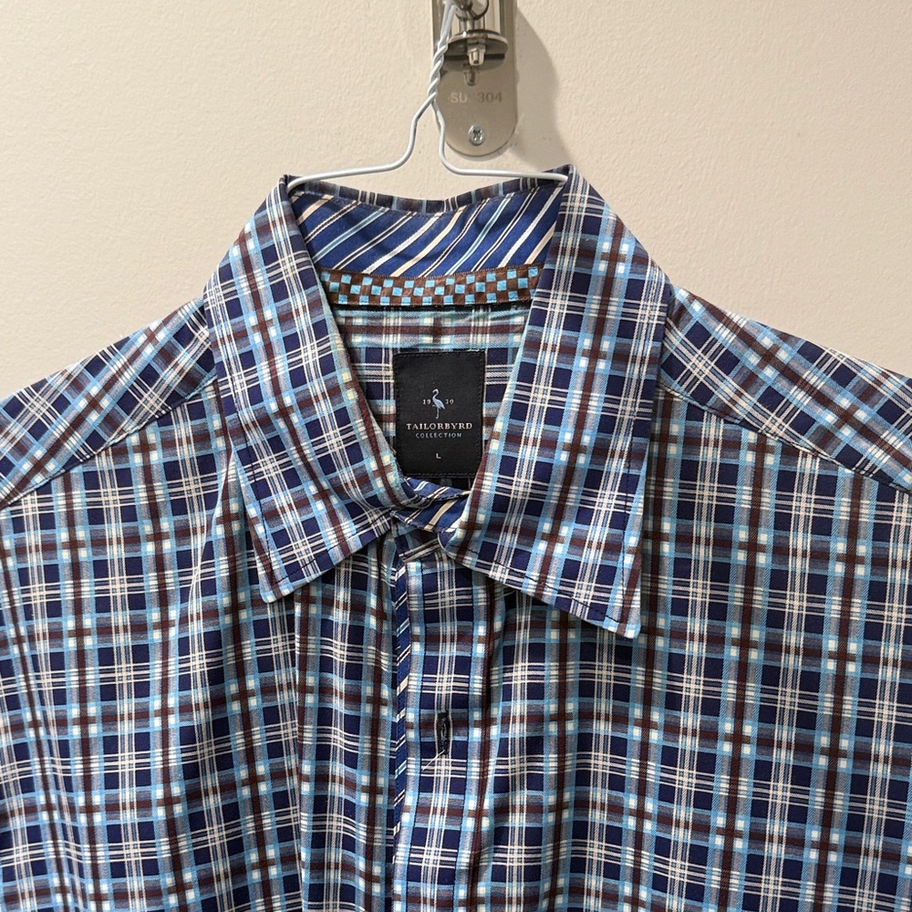 Tailorbyrd Men's Multi-Color Plaid Button Down Shirt